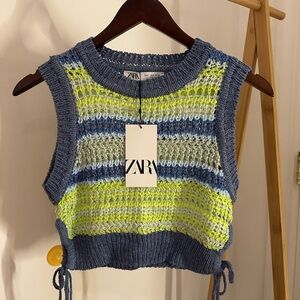 Zara Vibrant Knit Sleeveless Top